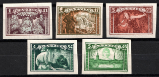 1932 Latvia (Imperforate, Full Set, CV $30)