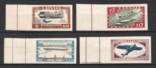 1933 Latvia Airmail (Mi. 228B-231B, Full Set, CV $300)