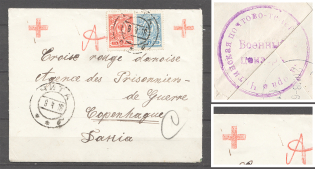 1916 Russia Red Cross Censored Cover Chita - Copenhagen (Denmark)