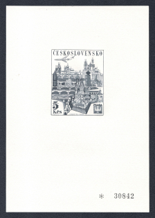 1967 Czechoslovakia, Souvenir Sheet in Black