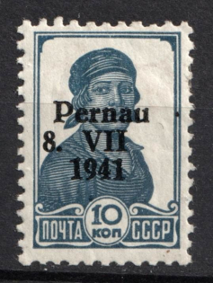 1941 10k Occupation of Estonia Parnu Pernau, Germany (Type I, Signed, CV $40)