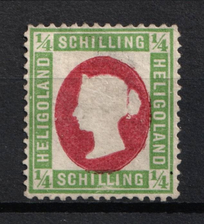 1873 1/4s Heligoland, Germany (Forgery, CV $160)