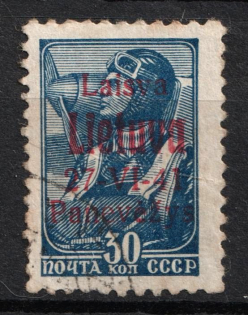 1941 30k Occupation of Lithuania Panevezys, Germany (Canceled, CV $170)