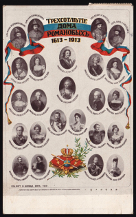 1913 Russian Empire, Rare Commemorative Postcard - 300 Years of Romanovs