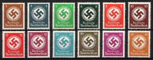 1934 Third Reich, Germany, Official Stamps (Full Set, CV $70, Signed, MNH)