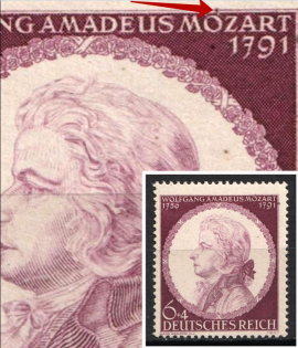 1941 Third Reich, Germany (Mi. 810 II, Dot above 'O', Print Error, Full Set, CV $90, MNH)