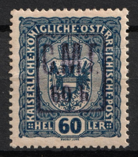 1919 60h on 60h Romanian Occupation of Kolomyia CMT (Violet Overprint)