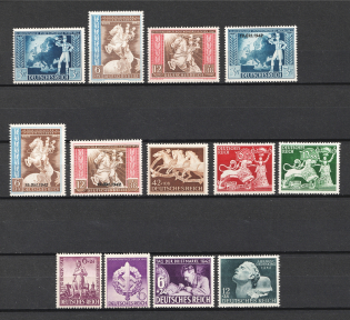 1942 Third Reich, Germany (Full Sets, CV $50, MNH)