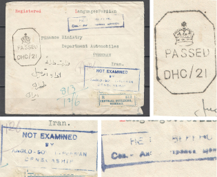 1943 USSR Soviet-Anglo-Iranian Censorship Registered Cover Baghdad - New York