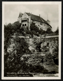 Nuremberg. Photo The bridge beside the zoological garden gate of the Imperial Castle as seen from the west.