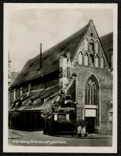 Nuremberg. Photo The Bratwurstglocklein, a “beer restaurant” famous for its sausages built in 1313
