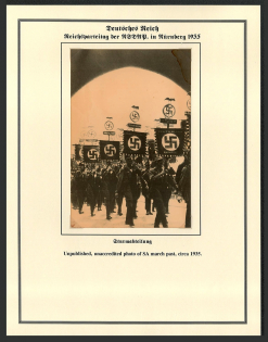 1935 Unpublished, unaccredited photo of SA march past, circa 1935.