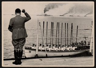 1933 The Fuhrer with the boys in blue, Propaganda Card