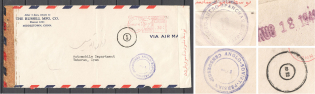 1943 USA Soviet-Anglo-Iranian Censored Censorship Cover Middletown - Teheran
