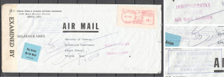 1942 USA Soviet-Anglo-Iranian Censorship Akron - Teheran Trans-Atlantic Airmail