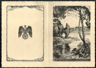 1941 Telegram Landscape and Reich Eagle