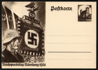 1934 Reich party rally of the NSDAP in Nuremberg SS Man with Standard