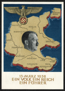 1938 the Anschluss plebiscite, depicts a combined Germany and Austria (3)