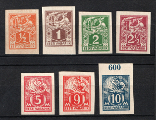 1922-24 Estonia (Imperforate, Full Set, CV $130)