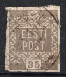 1919 35p Estonia (Olive Grey, Canceled, CV $80)