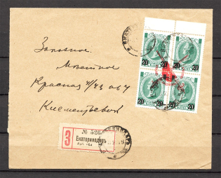 1917 Bolshevists Propaganda 20 Kop Registered Ekaterinodar (RRR, Inverted Ovp)