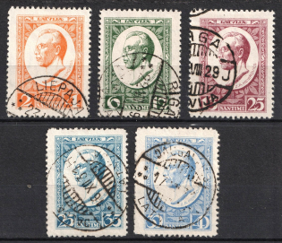 1929 Latvia (Perforated, Full Set, Canceled, CV $30)