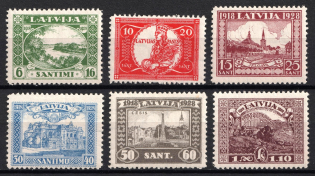 1928 Latvia (Perforated, Full Set, Signed, CV $30)