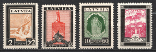 1933 Latvia, Airmail (Perforated, Full Set, CV $80)