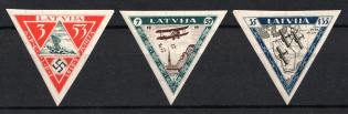 1933 Latvia, Airmail (Imperforate, Full Set, CV $170, MNH)