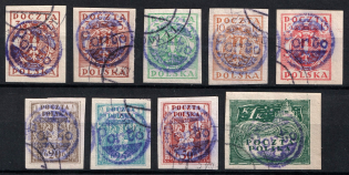 1919 Krakow, Overprint 'Porto', Postage Due Stamps, Local Issue, Poland (Canceled)