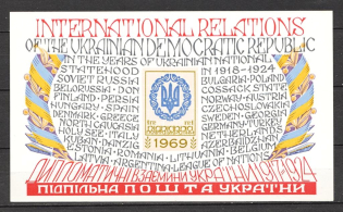 1969 International Relations Underground Post Block (MNH)