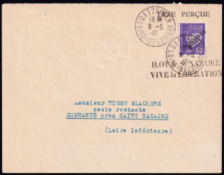 1945 Saint-Nazaire, Pornichet Loire-Atlantique - Guerande with Overprint 'Liberation', Cover (Rare, SIGNED)