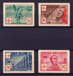 1942 Belgian Wallonia Legion, Germany (Mi. I - IV, Full Set, CV $170, MNH)