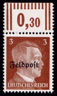 1945 3pf Ruhr, Pocket Military Post, Germany (Control Number '0.30', Mi. 17, CV $90, Signed, MNH)