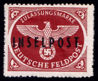 1944 Island Rhodes, Military Mail 'INSELPOST', Germany (Mi. 9, Signed, CV $800)