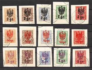 Ukrainian Stamps with Polish Overprints (Cancelled)