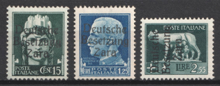 1943 Zadar, German Occupation, Germany (Mi. 3, 10, 13, Signed, CV $620)