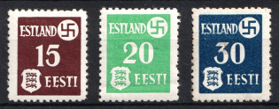 1941 Estonia, German Occupation, Germany (Mi. 1 x - 3 x, Full Set, CV $70)