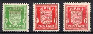 1941-42 Jersey, German Occupation, Germany (Mi. 1x, 2x, 2y, Full Set, CV $40)