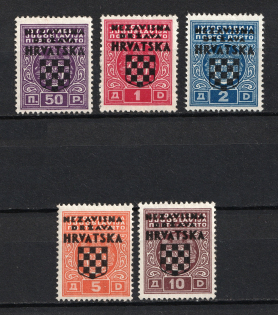 1941 Croatia, NDH (Mi. 1 - 5, Full Set, CV $50)