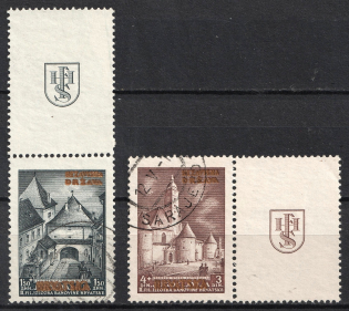 1941 Croatia, NDH (Mi. 39 B - 40 B, Full Set, CV $310, Canceled)