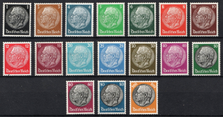 1933-36 Third Reich, Germany (Mi. 512 X - 528 X, Full Set, CV $100, MNH)