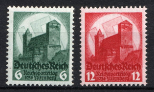 1934 Third Reich, Germany (Mi. 546 - 547, Full Set, CV $110, MNH)