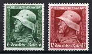 1935 Third Reich, Germany (Mi. 569 - 570, Full Set, CV $30, MNH)