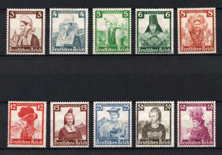 1935 Third Reich, Germany (Mi. 588 - 597, Full Set, CV $260, MNH)