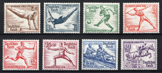 1936 Third Reich, Germany (Mi. 624-631, Full Set, CV $100, MNH)