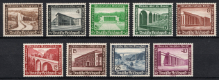 1936 Third Reich, Germany (Mi. 634-642, Full Set, CV $100, MNH)