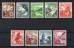 1938 Third Reich, Germany (Mi. 675 - 683, Full Set, CV $130, MNH)