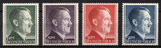 1944 Third Reich, Germany (Mi. 799 B - 802 B, Full Set, CV $70, MNH)