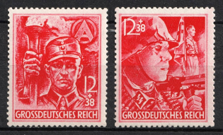 1945 Third Reich, Last Issue, Germany (Mi. 909 - 910, Full Set, CV $120, MNH)